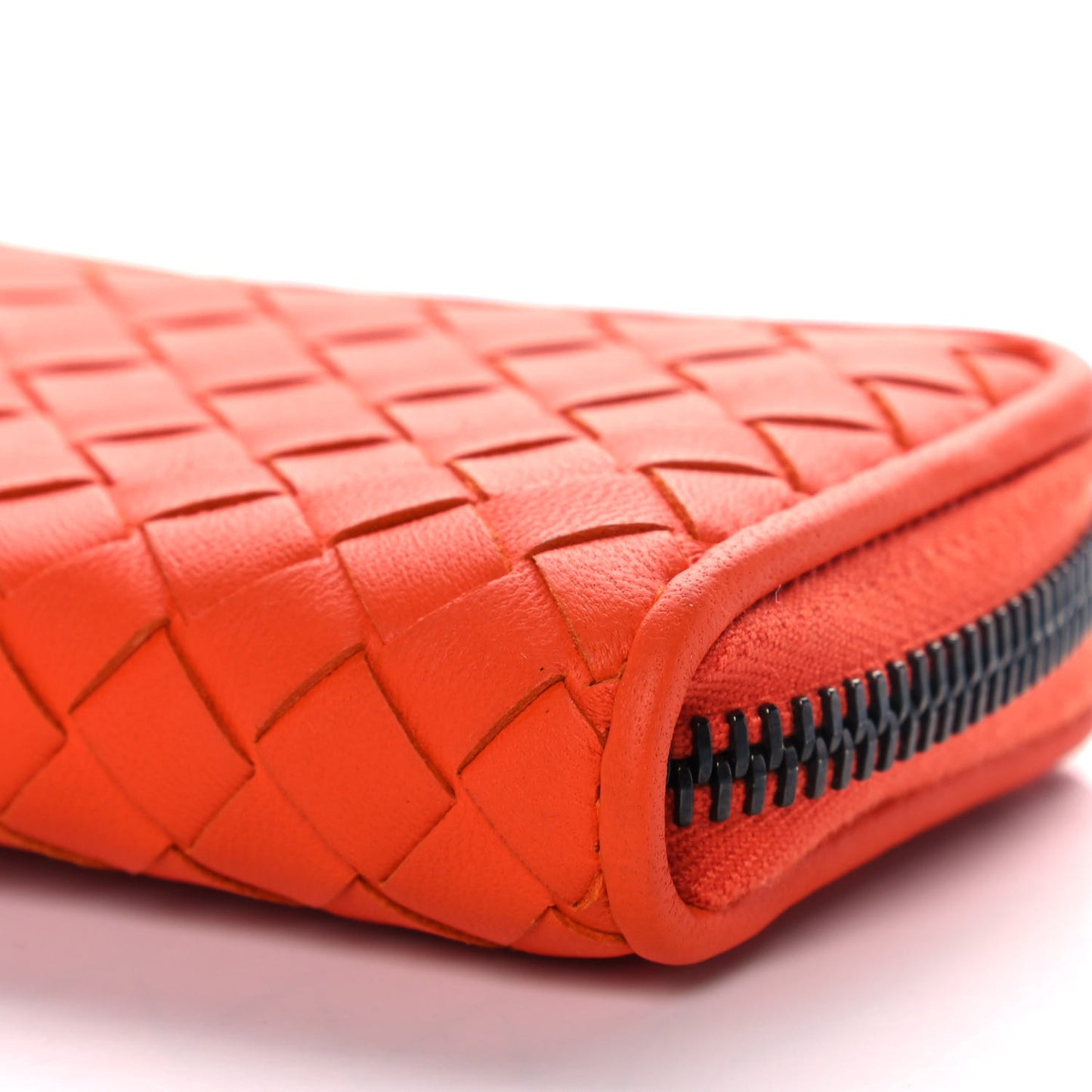 Nappa Intrecciato Zip Around Coin Purse