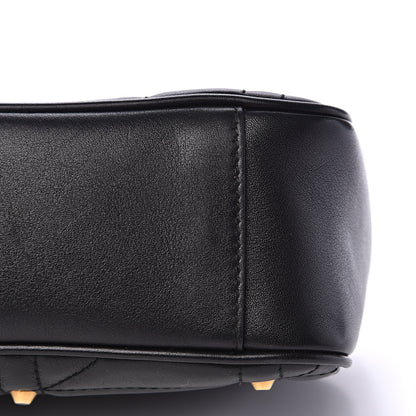 Gucci Calfskin Matelasse Studded Small Pearly GG Marmont Shoulder Bag Black 10 of 12