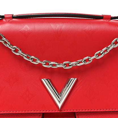 Louis Vuitton Monogram Cuir Plume Ecume Very Chain Bag Rubis Red 7 of 9