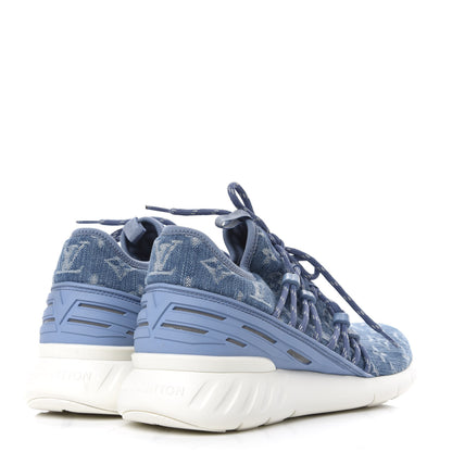 Louis Vuitton Denim Rubber Monogram Fastlane Low Sneakers 5.5 Navy 4 of 10