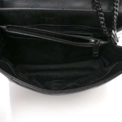 Saint Laurent Calfskin Y Quilted Monogram Monochrome Medium Loulou Chain Satchel Black 4 of 10