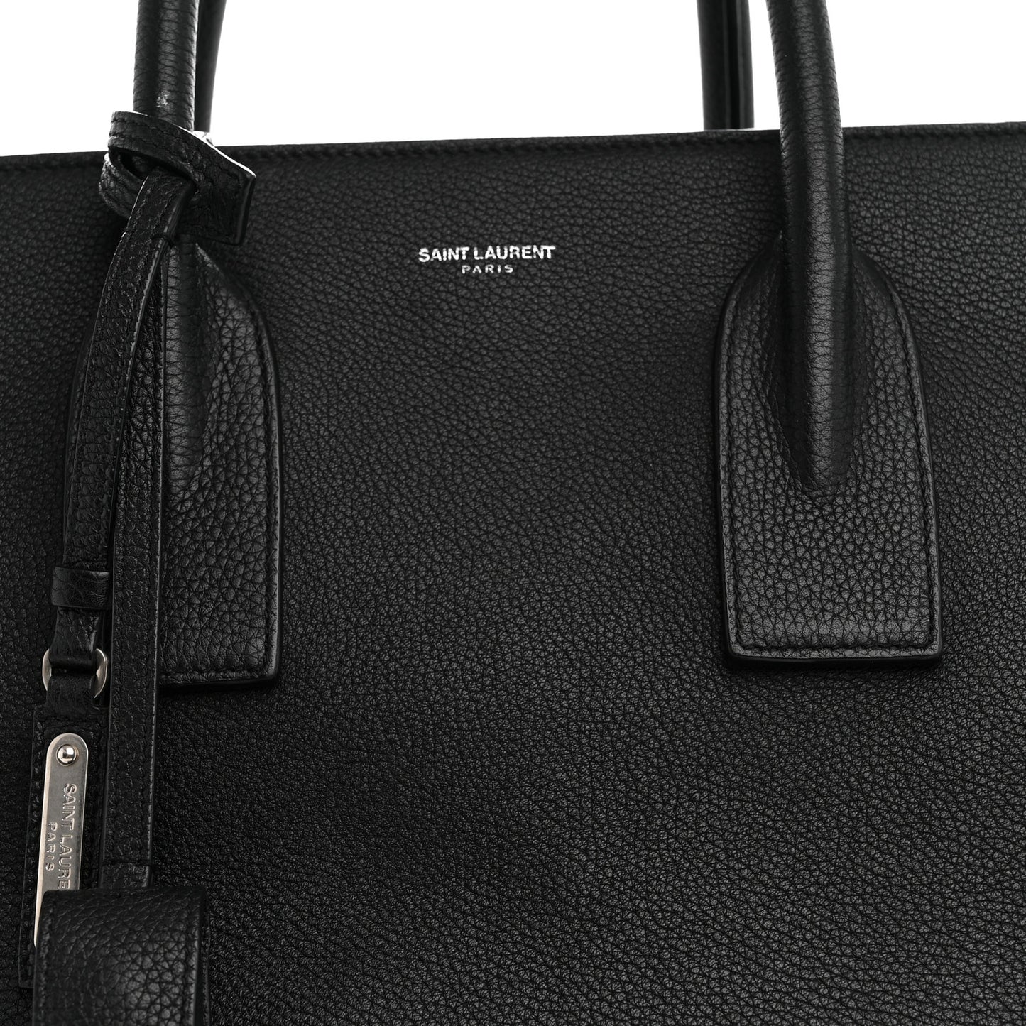 Grained Calfskin Large Souple Sac De Jour Black