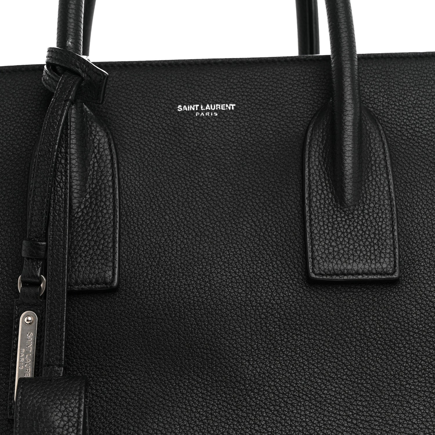 Saint Laurent Grained Calfskin Large Souple Sac De Jour Black 9 of 15