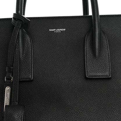 Saint Laurent Grained Calfskin Large Souple Sac De Jour Black 9 of 15