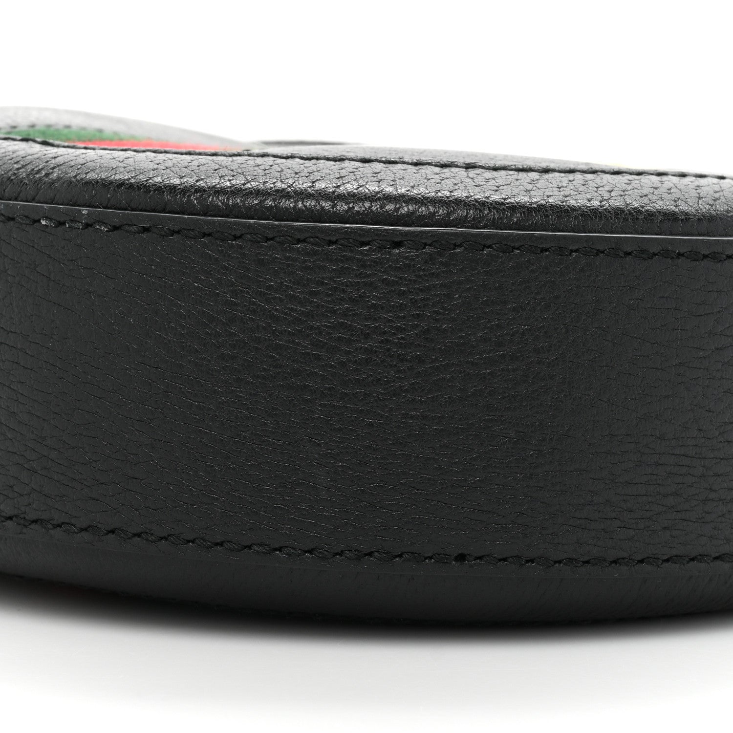 Gucci Grained Calfskin Web Mini Ophidia Round Shoulder Bag Black 8 of 13