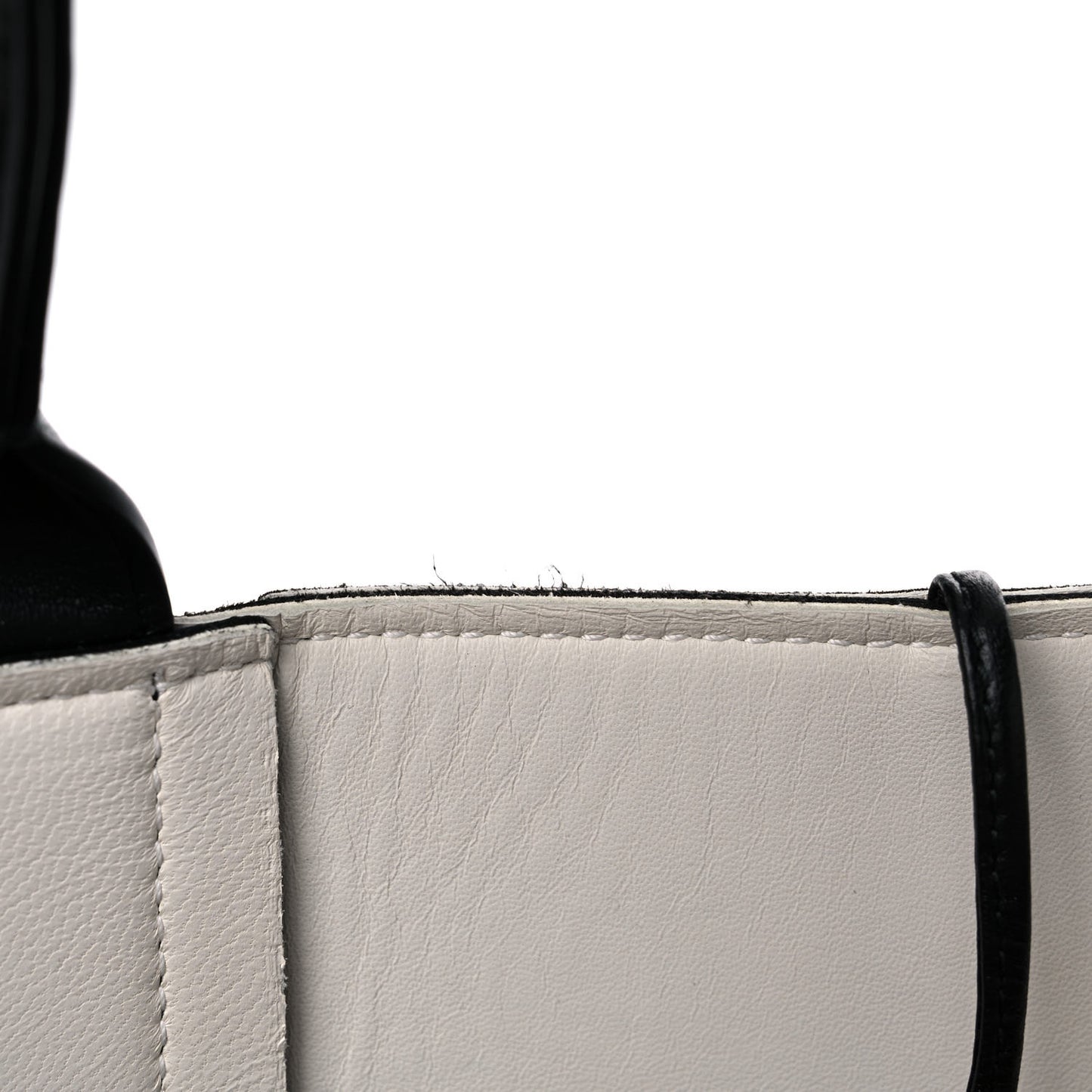 Nappa Maxi Intrecciato Medium Arco Tote Black White