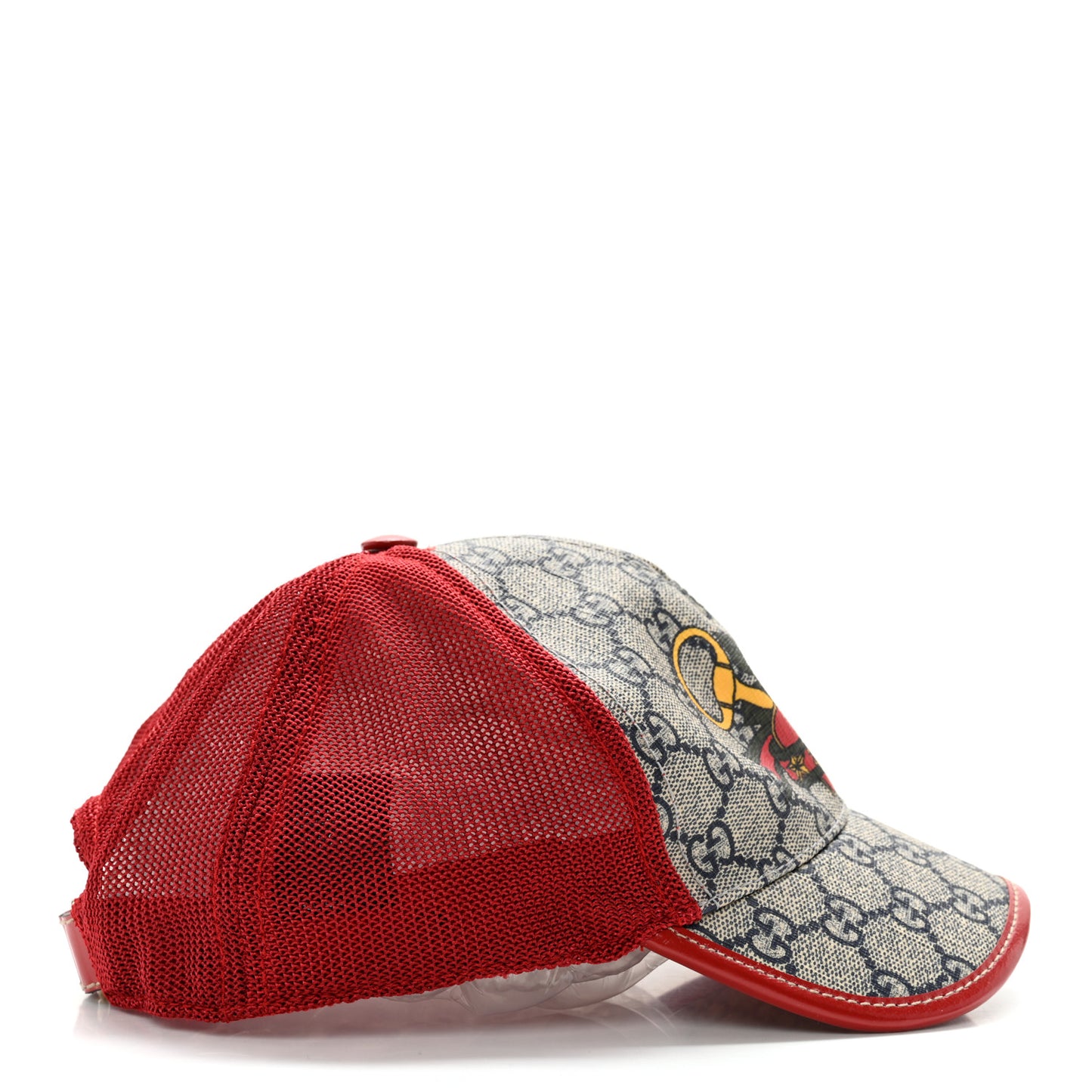 GG Supreme Monogram Baseball Hat S Beige Red Multicolor