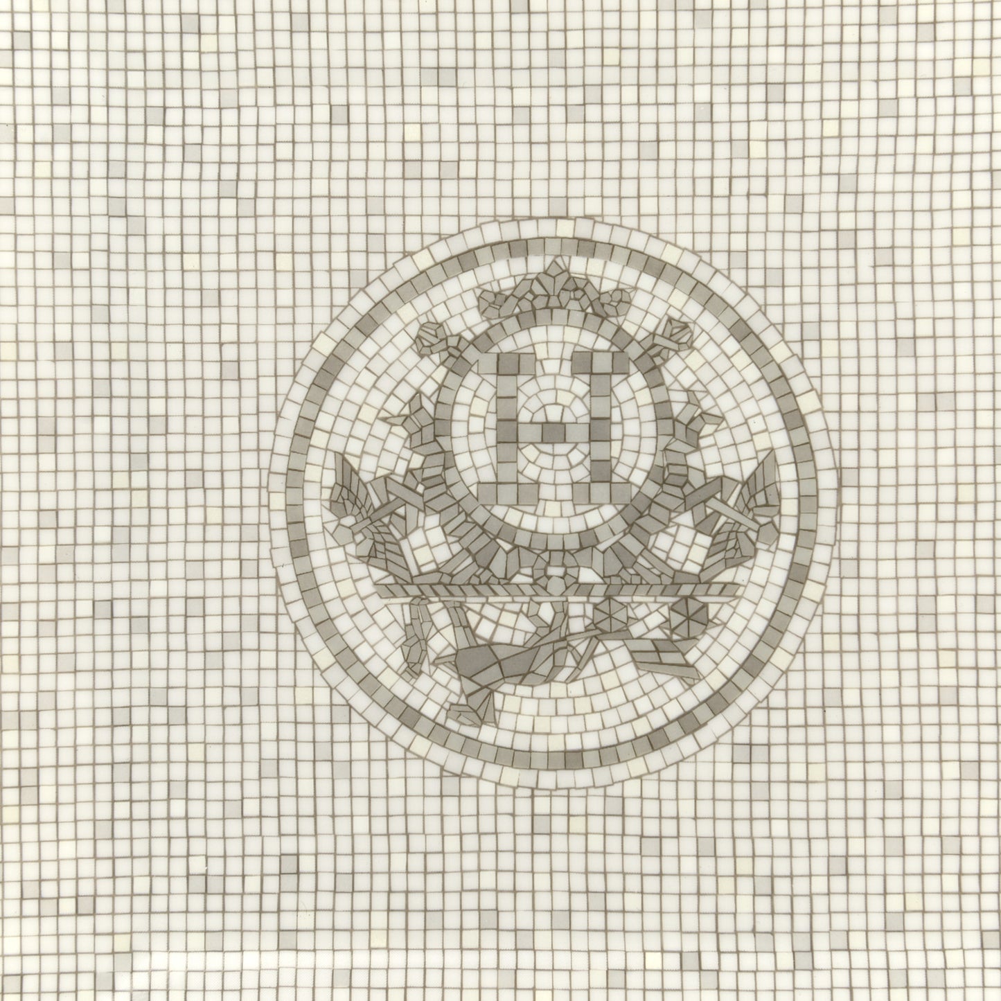 Porcelain Mosaique Au 24 Platinum Square Plate N°3