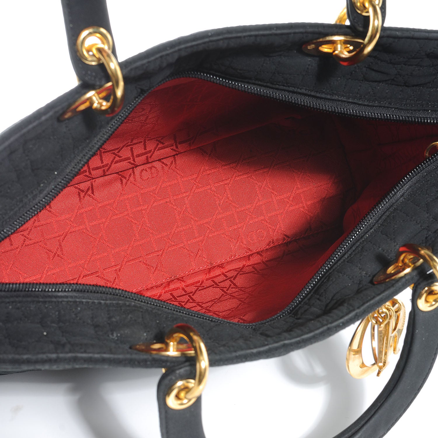 Christian Dior Nylon Cannage Large Lady Dior Black 5 of 7