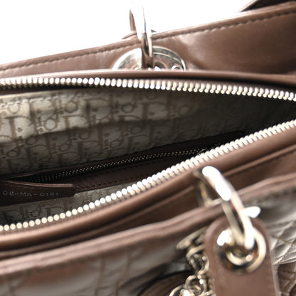 Christian Dior Lambskin Cannage Large Lady Dior Brown 7 of 11