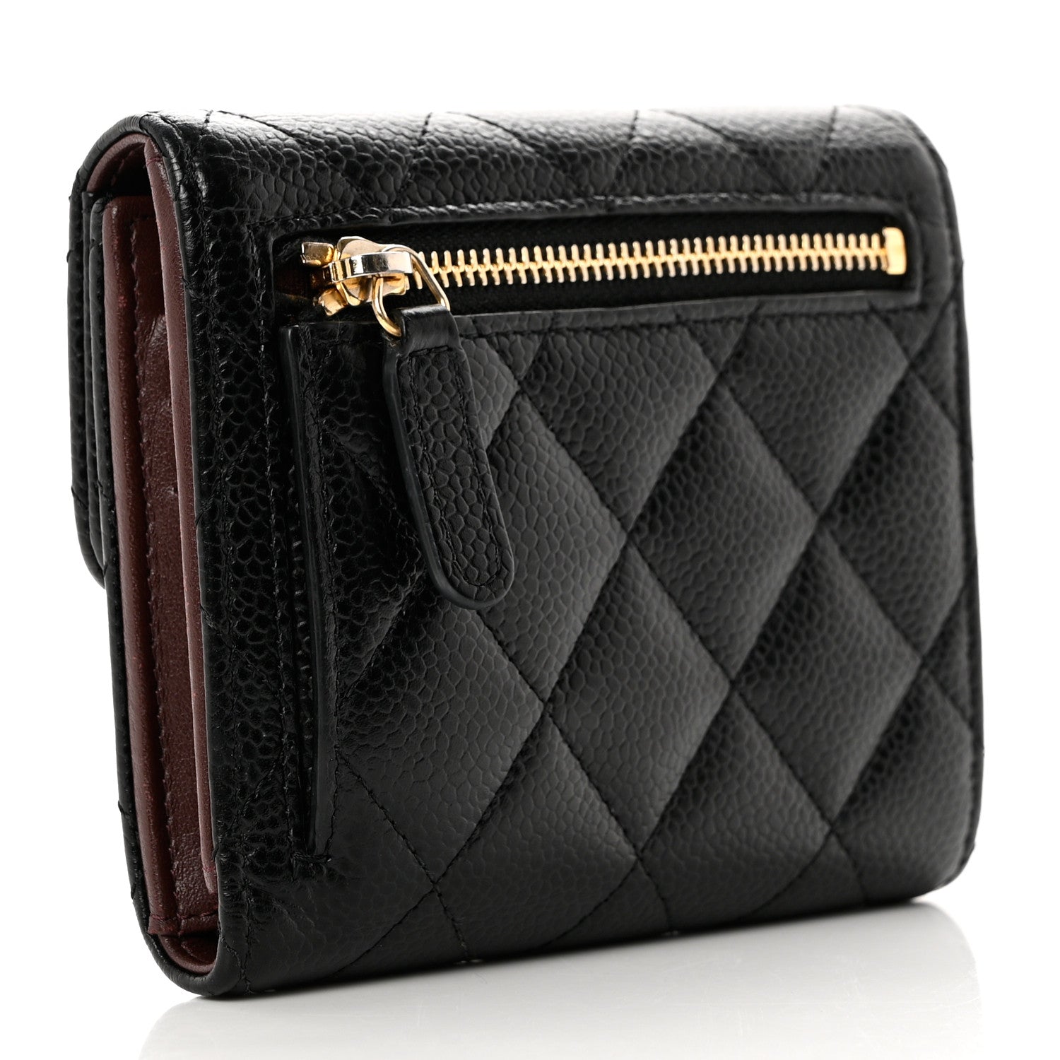Chanel Caviar Quilted Compact Flap Wallet Black 3 of 9