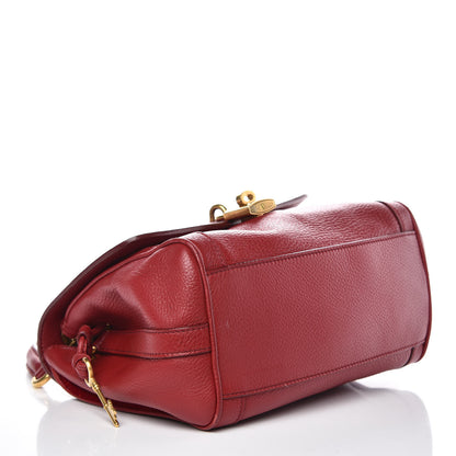 Dolce & Gabbana Calfskin Padlock Shoulder Bag Red 4 of 13