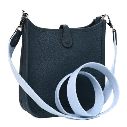 Hermes Taurillon Clemence Amazone Evelyne TPM Bleu Orage Bleu Brume 2 of 4