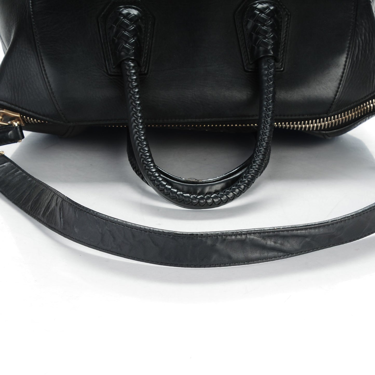 Smooth Calfskin Woven Medium Antigona Black