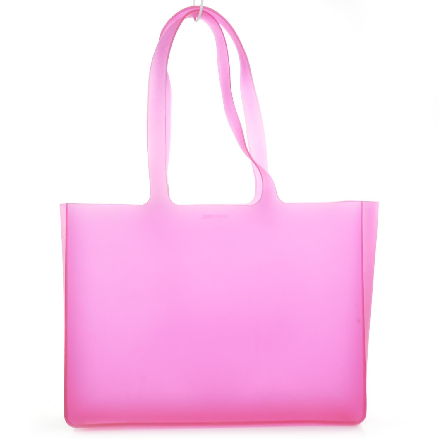 Chanel Jelly Rubber Large Tote Pink 4 of 9