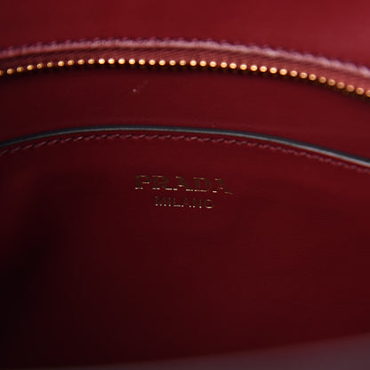 Prada Saffiano Soft Calfskin Small Zippered Tote Cerise 6 of 9