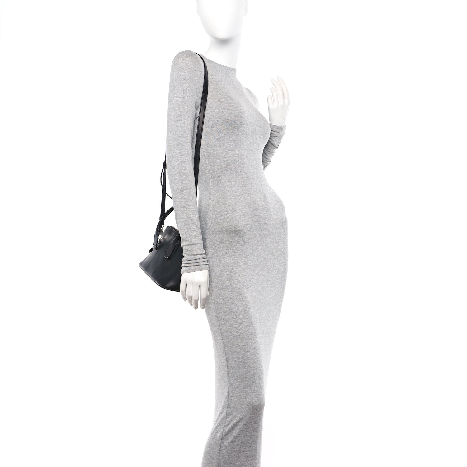 The Row Saddle Calfskin Mini Devon Bag Black 2 of 9