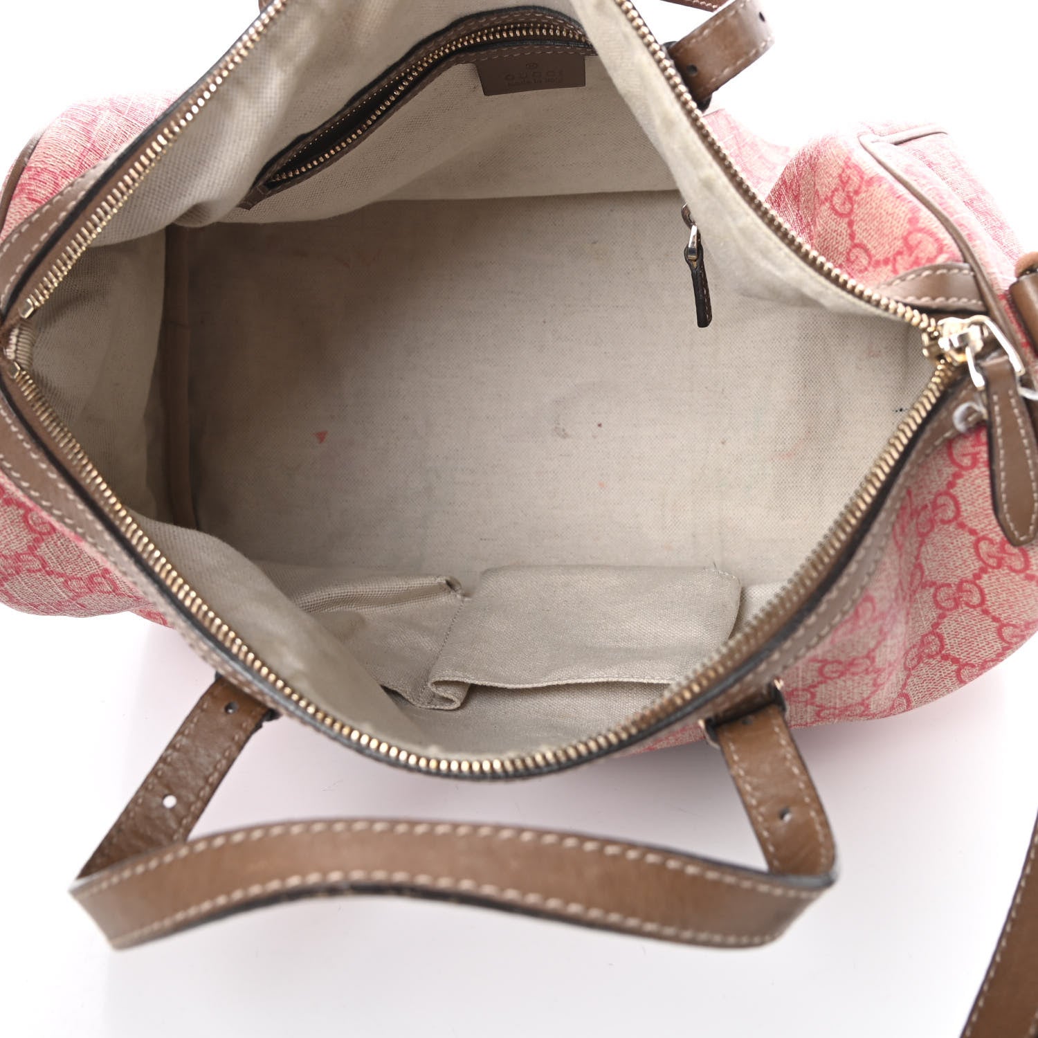 Gucci GG Supreme Monogram Medium Nice Boston Red 5 of 22