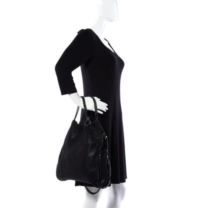 Stella McCartney Shaggy Deer Falabella Fold Over Tote Black 3 of 12