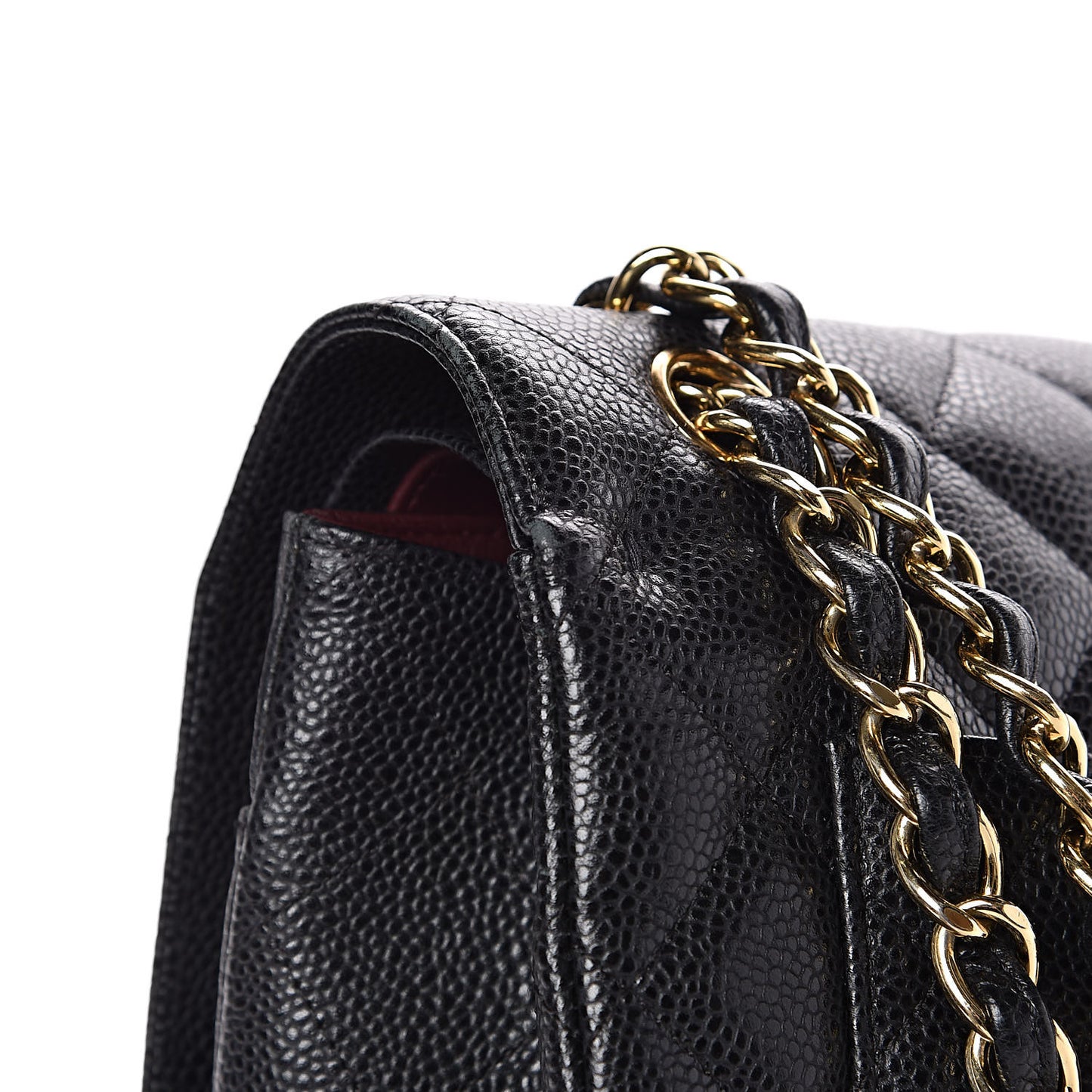 Caviar Quilted Maxi Double Flap Black