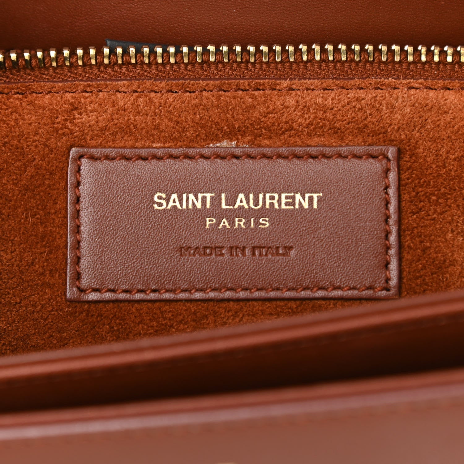 Saint Laurent Smooth Calfskin Medium Classic Monogram Universite Bag Brown 6 of 12