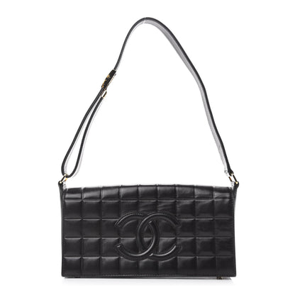 Chanel Lambskin Quilted CC Chocolate Bar Flap Black 1 of 12