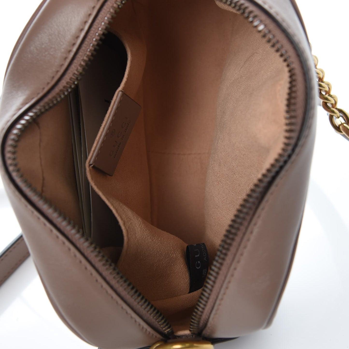 Calfskin Matelasse Mini GG Marmont Chain Shoulder Bag Nude