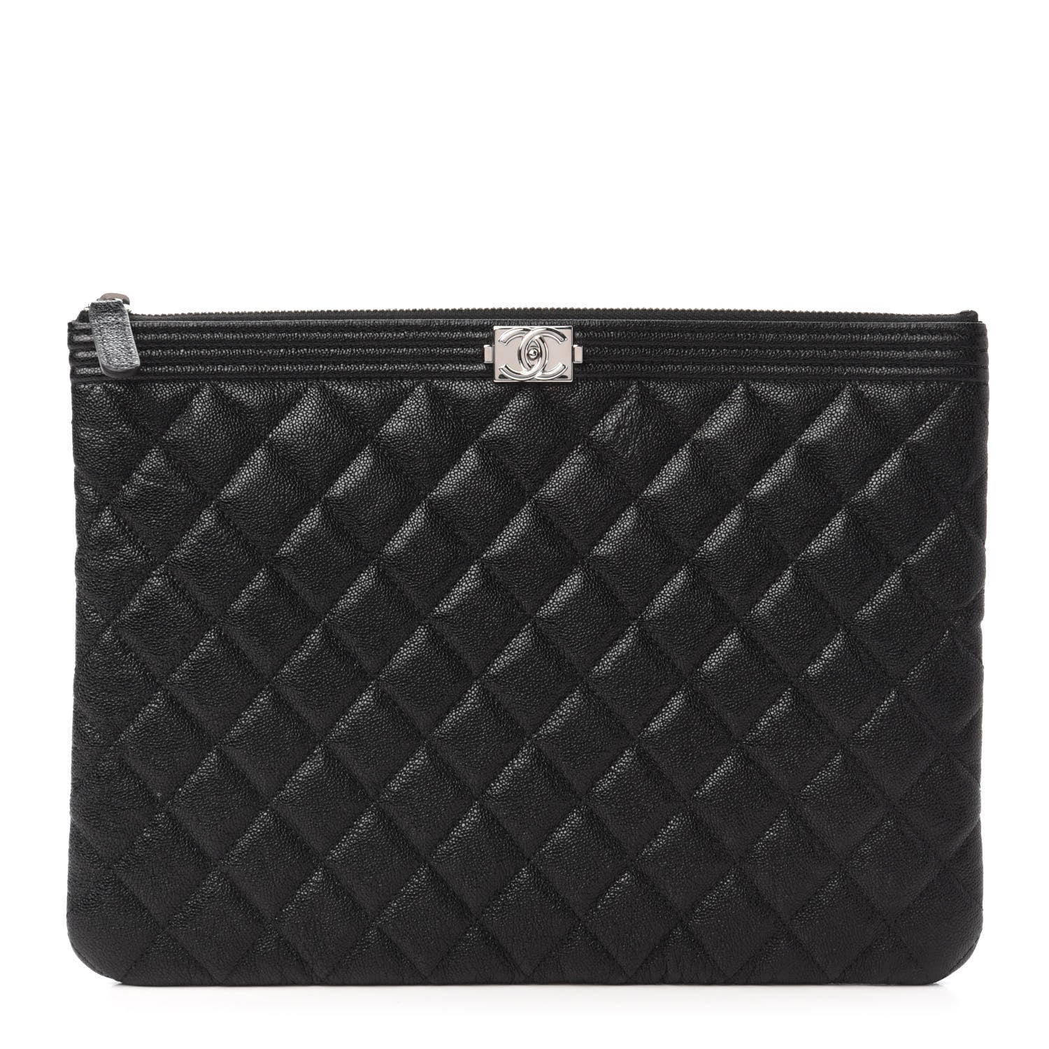 Chanel Caviar Quilted Medium Boy Cosmetic Case Black 1 of 10