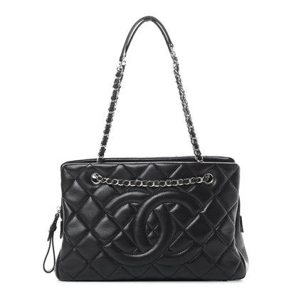Chanel Caviar Quilted CC Timeless Soft Tote Black 1 of 13