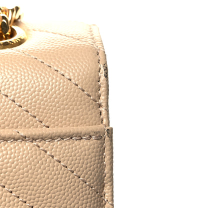Saint Laurent Grain De Poudre Matelasse Chevron Large Monogram Satchel Nude Powder 10 of 10