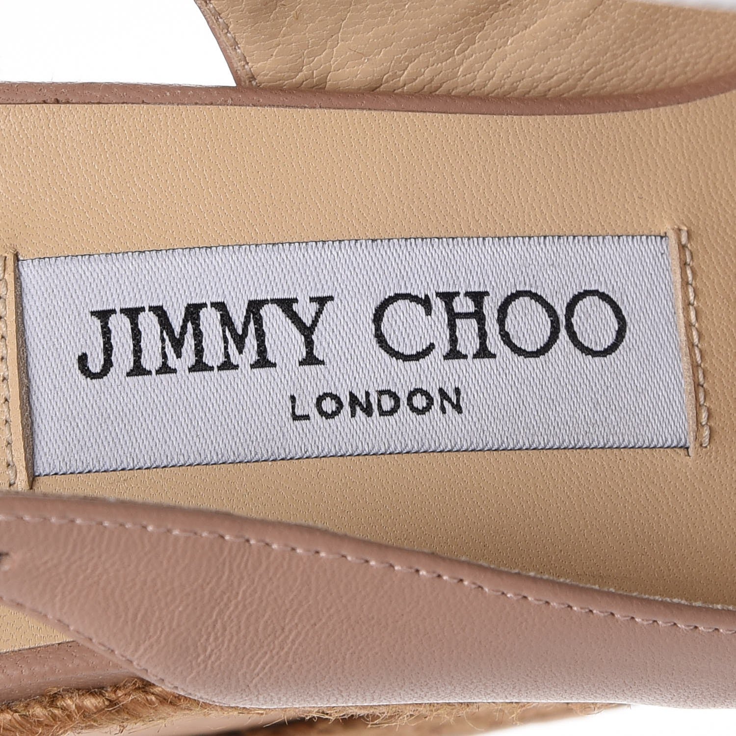 Jimmy Choo Nappa Cork Braided Amely 105 Wedge Sandals 38 Ballet Pink 7 of 10