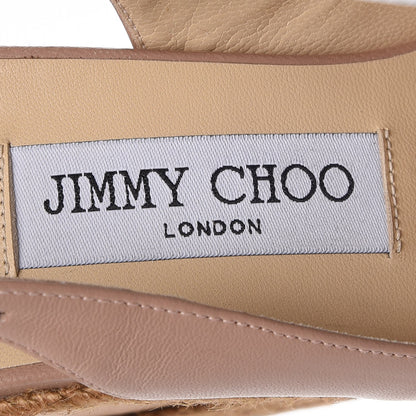 Jimmy Choo Nappa Cork Braided Amely 105 Wedge Sandals 38 Ballet Pink 7 of 10