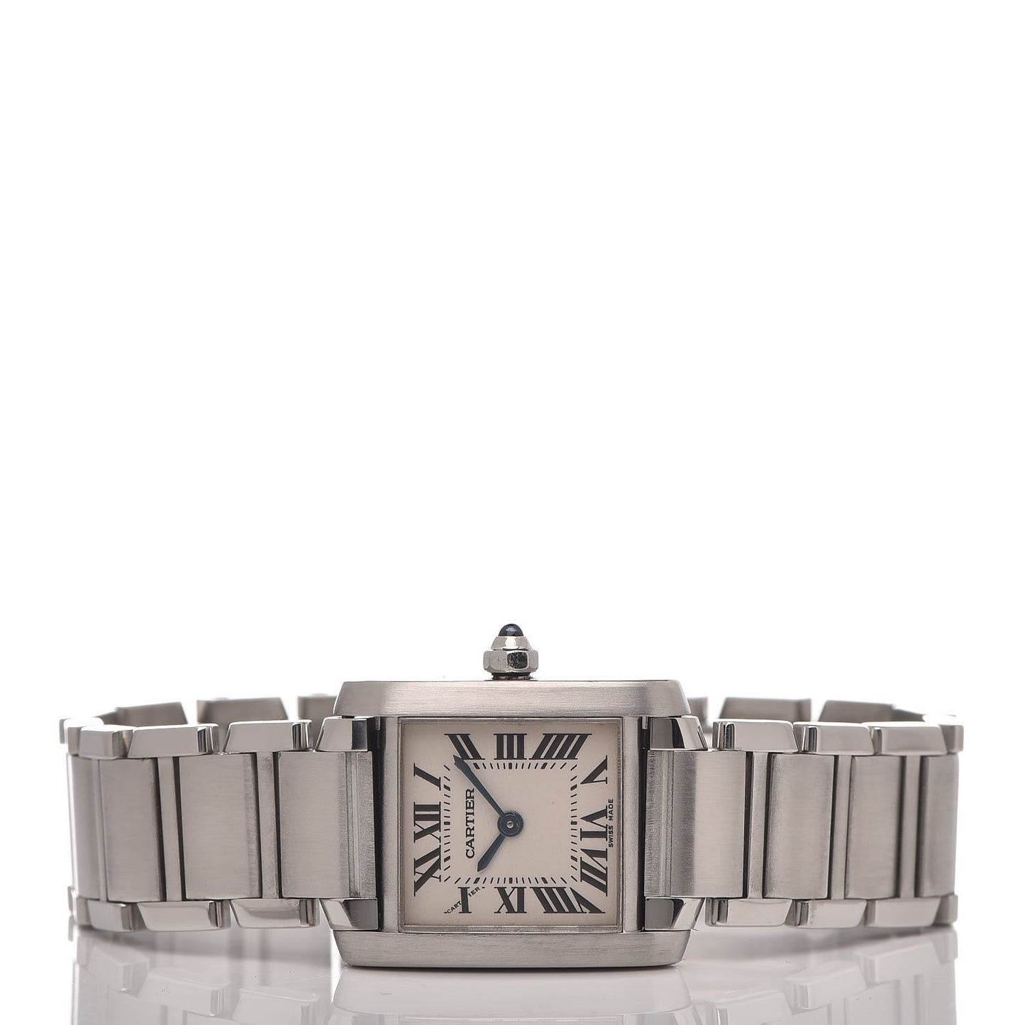 Stainless Steel 20mm Tank Francaise Quartz Watch