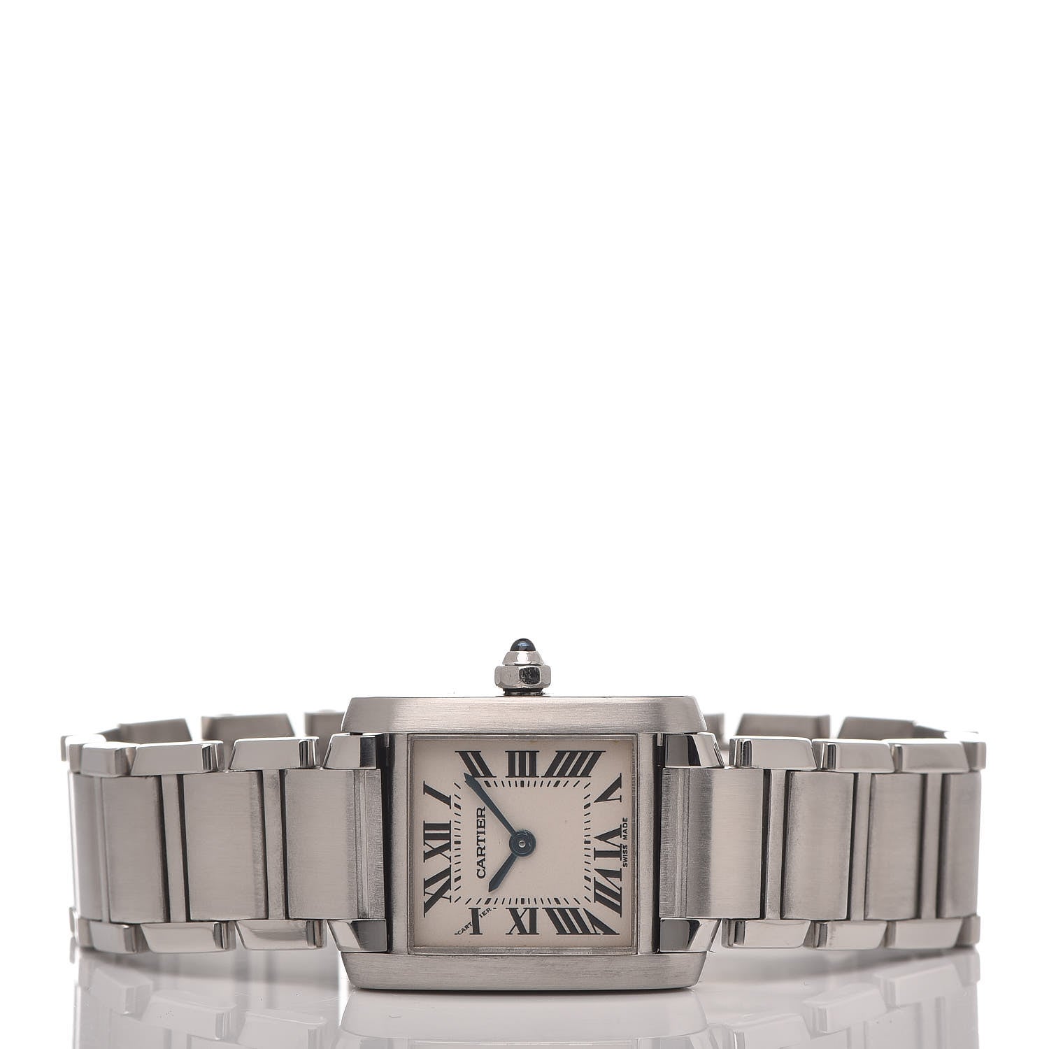 Cartier Stainless Steel 20mm Tank Francaise Quartz Watch 3 of 9