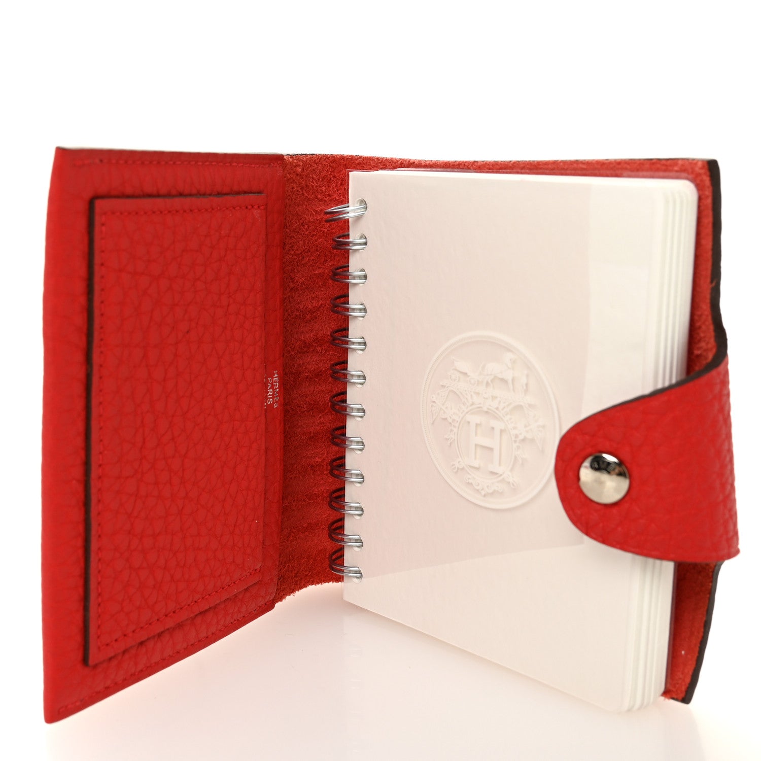 Hermes Taurillon Clemence Ulysse Mini Notebook Rouge De Coeur 5 of 8