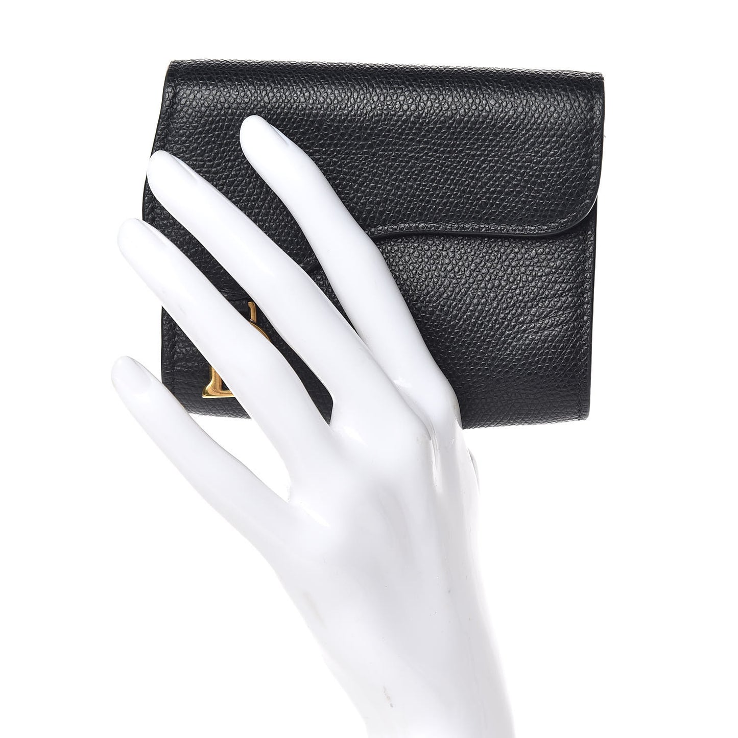 Calfskin Saddle Card Holder Black