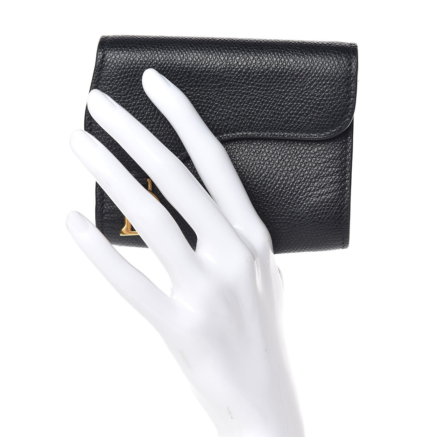 Christian Dior Calfskin Saddle Card Holder Black 2 of 8