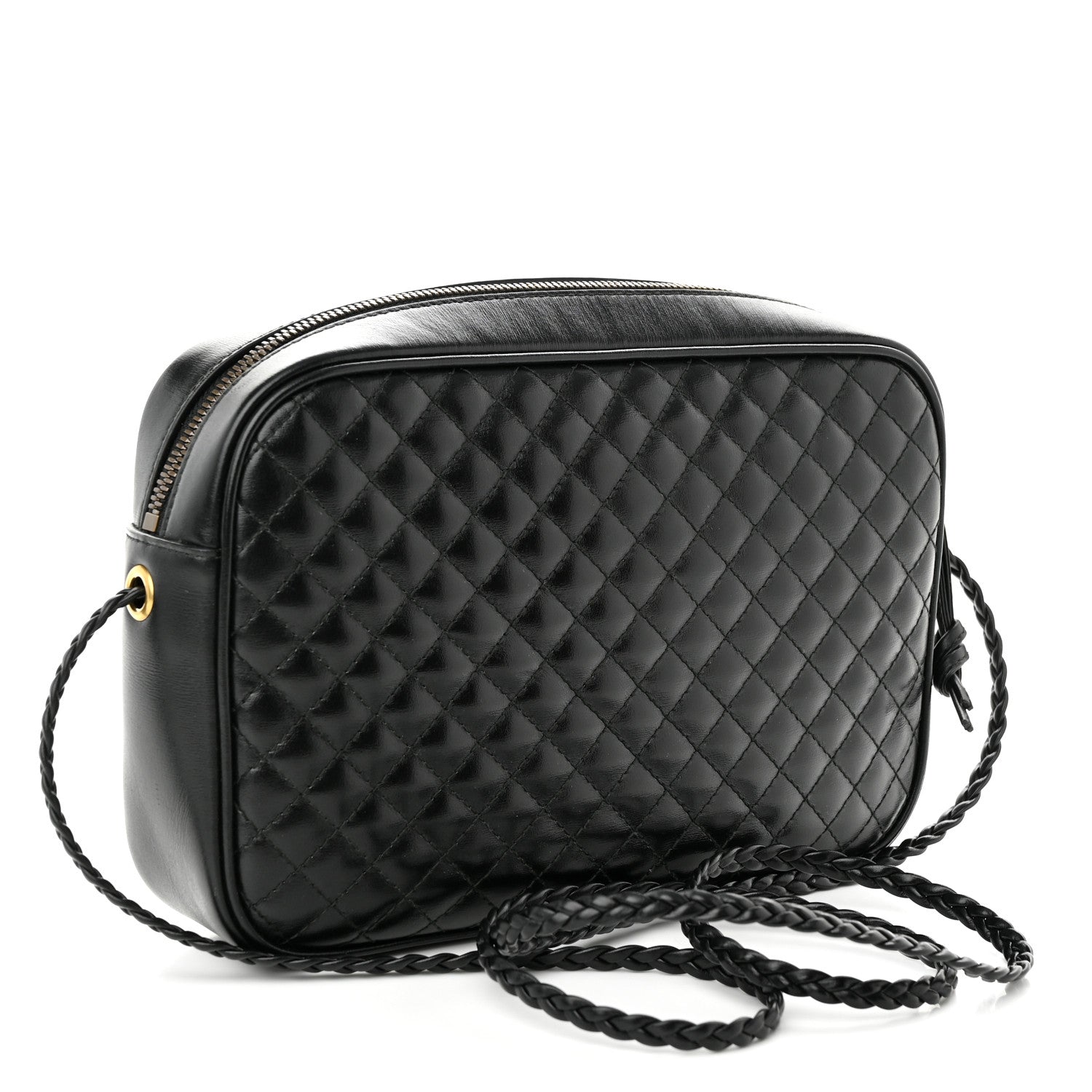 Gucci Calfskin Web Trapuntata Small GG Shoulder Bag Black 3 of 11