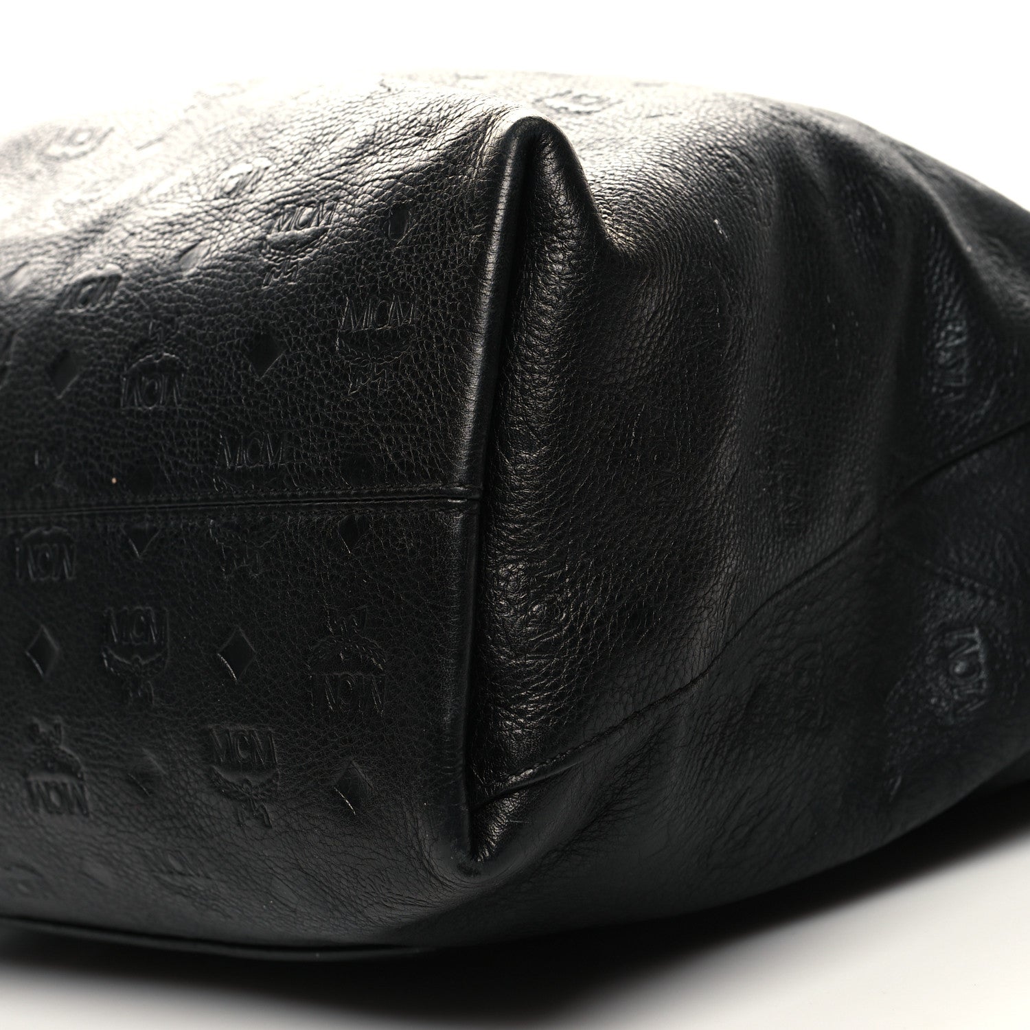 MCM Calfskin Ottomar Monogram Large Klara Hobo Black Red 9 of 13