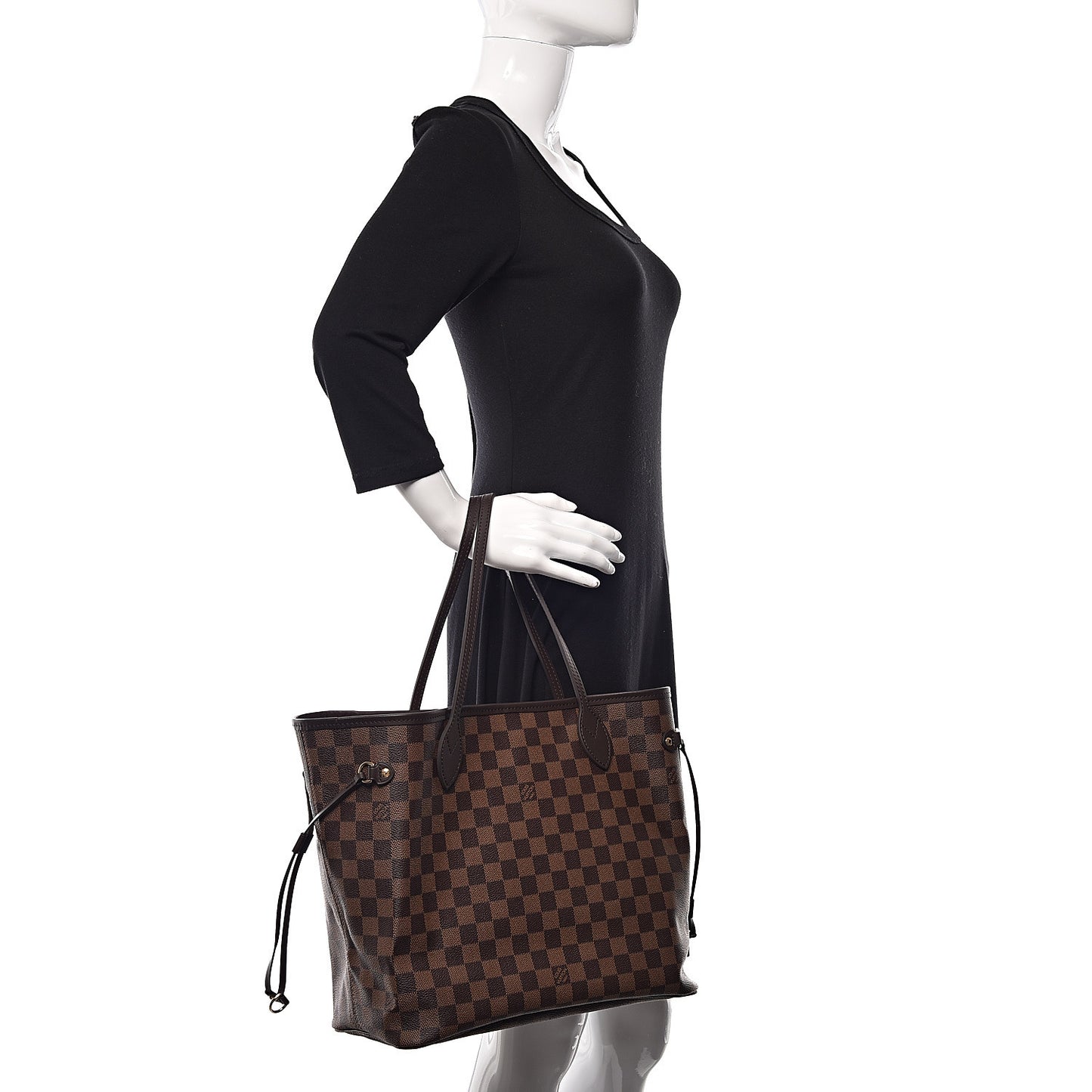 Damier Ebene Neo Neverfull MM Rose Ballerine