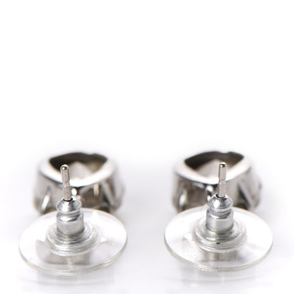 Chanel Crystal CC Tear Drop Earrings Silver 3 of 4