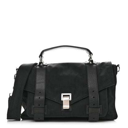 Proenza Schouler Nylon Calfskin Medium PS1 Satchel Black 1 of 15