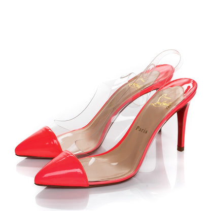 Christian Louboutin Patent PVC Un Bout Slingbacks 39 Hot Pink 3 of 7