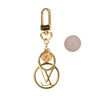 Louis Vuitton LV Circle Bag Charm Key Holder Gold 2 of 4