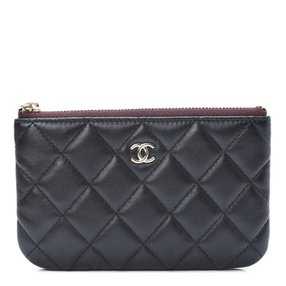 Chanel Lambskin Quilted Small Cosmetic Case Black 1 of 7