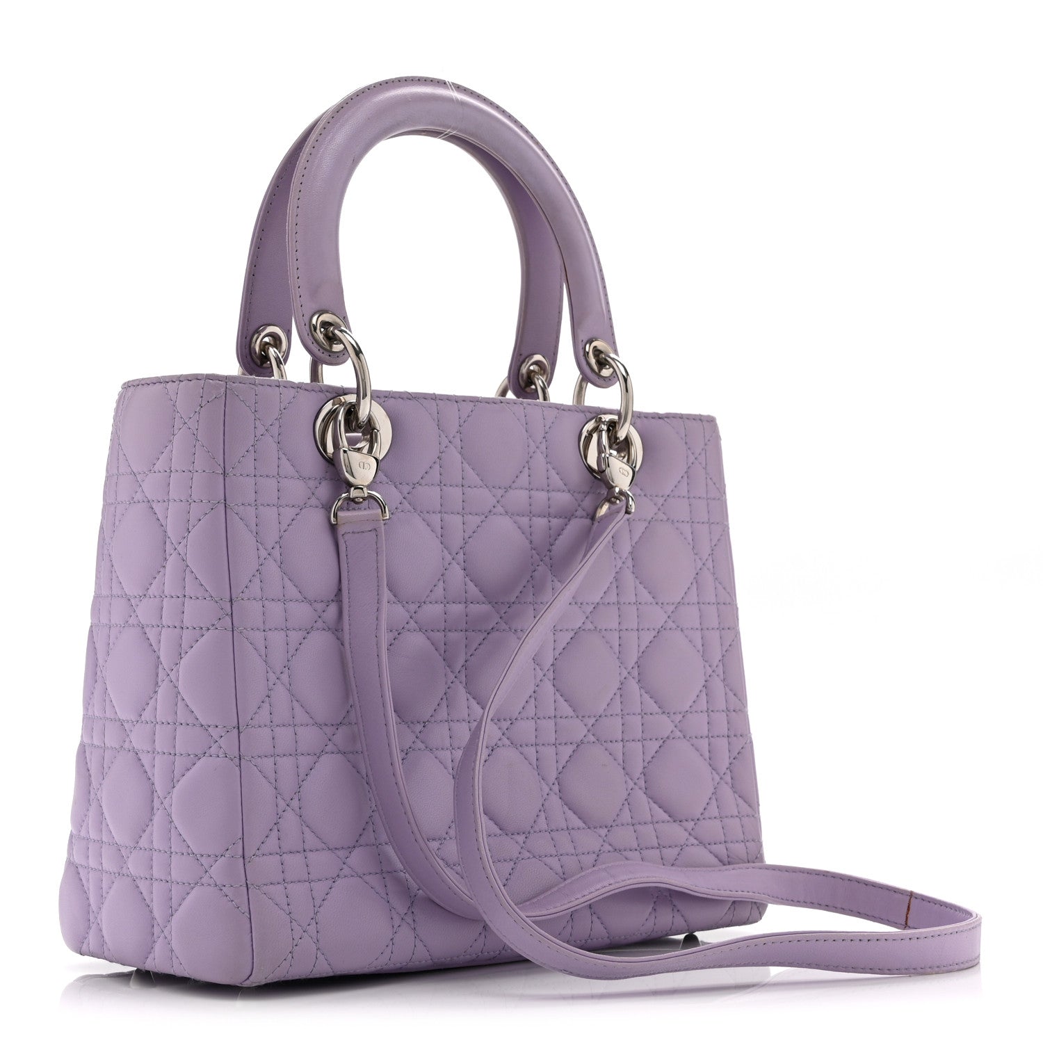 Christian Dior Lambskin Cannage Medium Lady Dior Purple 3 of 10