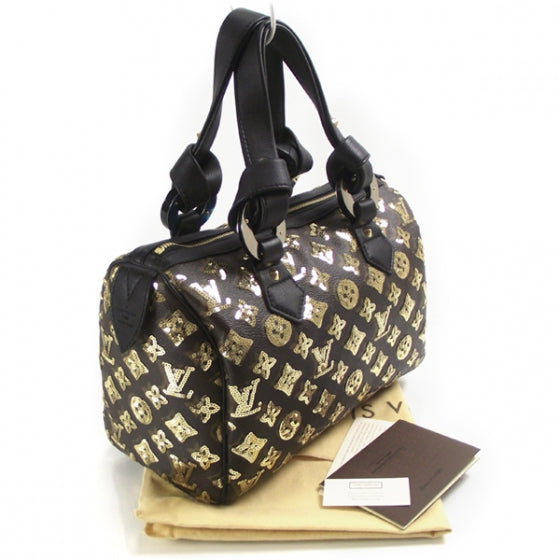 Louis Vuitton Monogram Sequins Eclipse Speedy 28 Gold 3 of 8