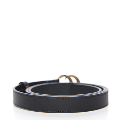 Gucci Calfskin Pearl Double G 20mm Belt 90 36 Black Cream 2 of 5