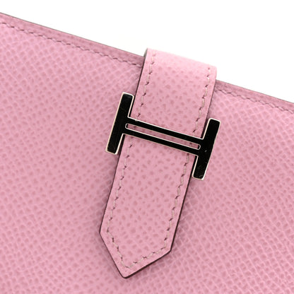 Hermes Epsom Bearn Card Holder Wallet Mauve Sylvestre 8 of 9