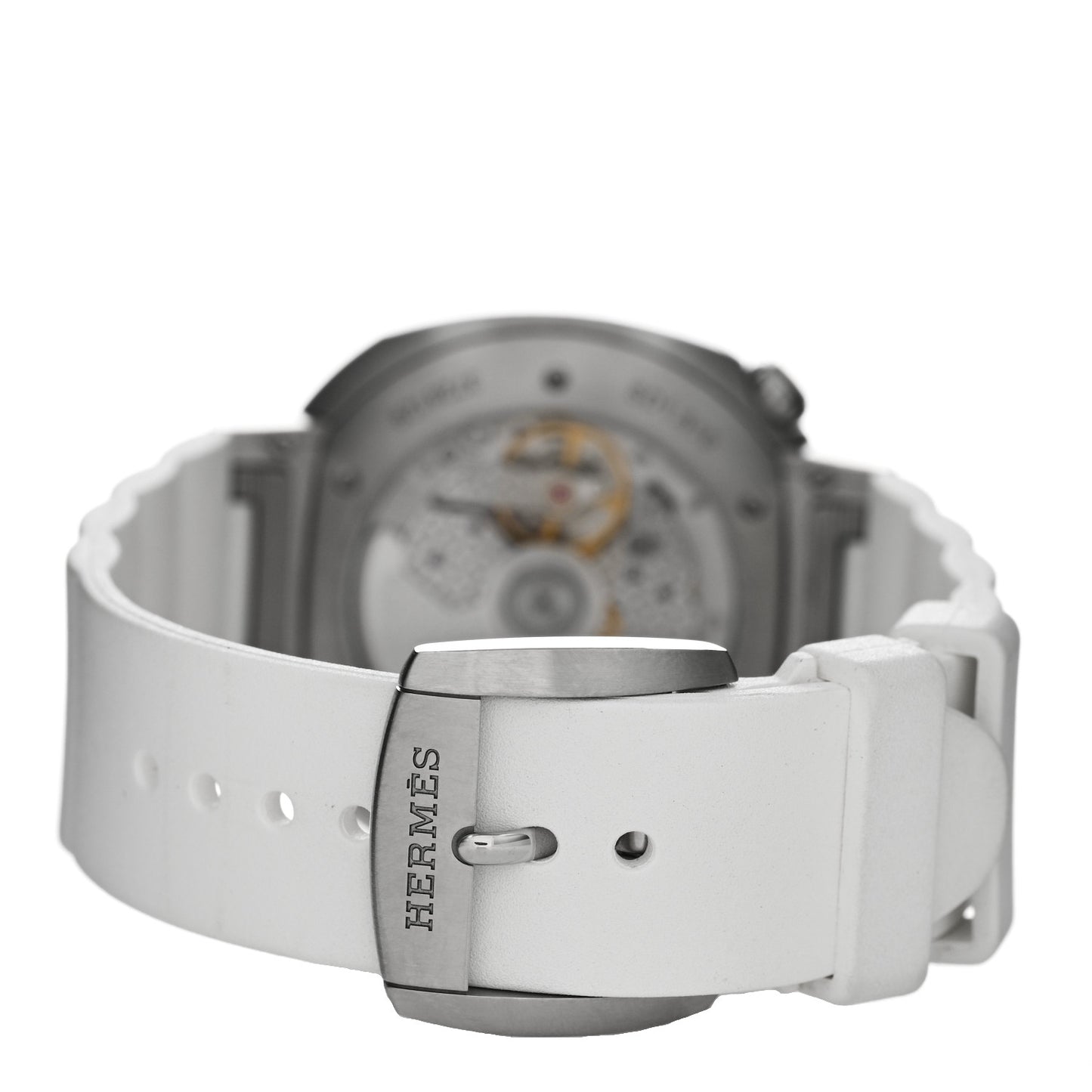 Stainless Steel Rubber 36mm Cut Automatic Watch Blanc